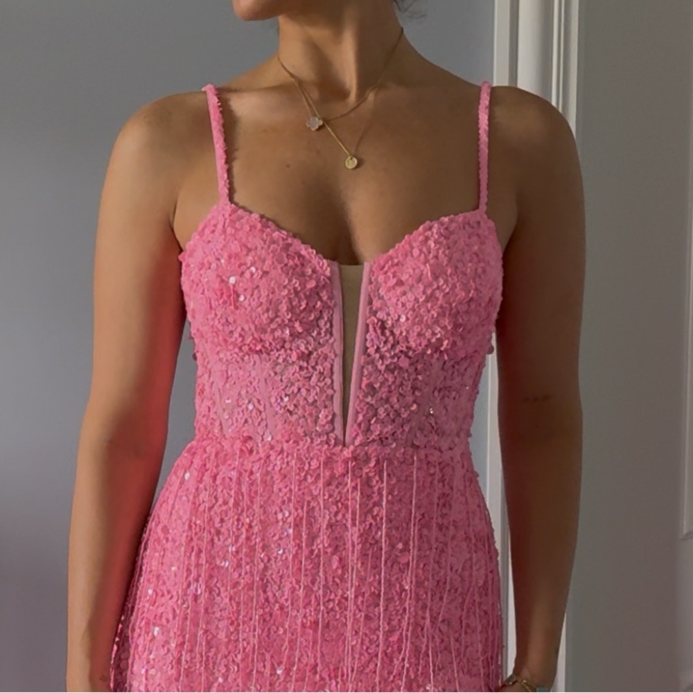 Elegant Pink Evening Gown
